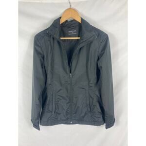 Maggie Lane Windbreaker Jacket Black Size Medium